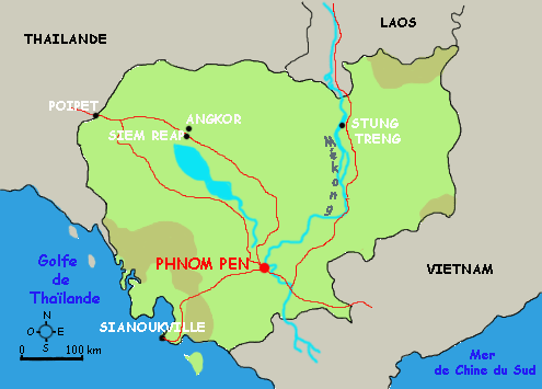 carte du Cambodge